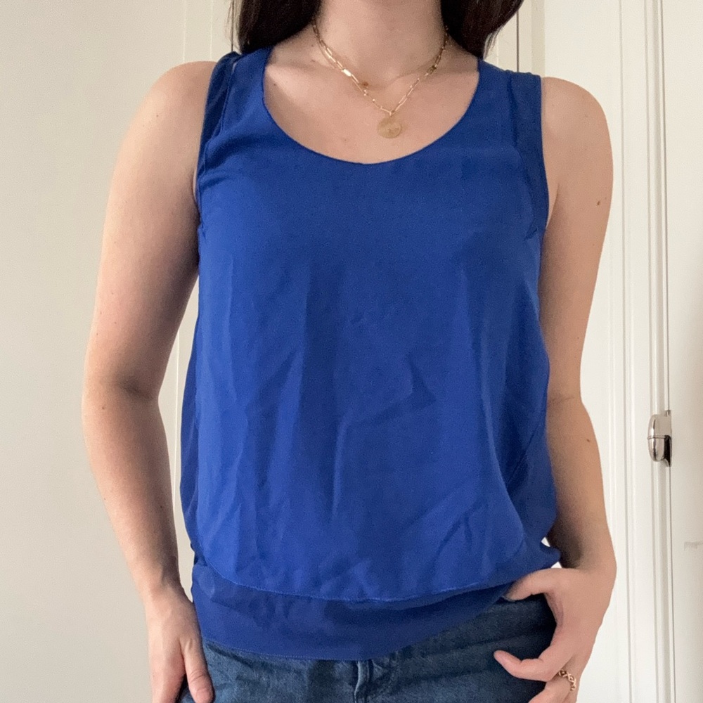 O’2nd Barney’s New York Yves Klein Blue Sleeveless Top